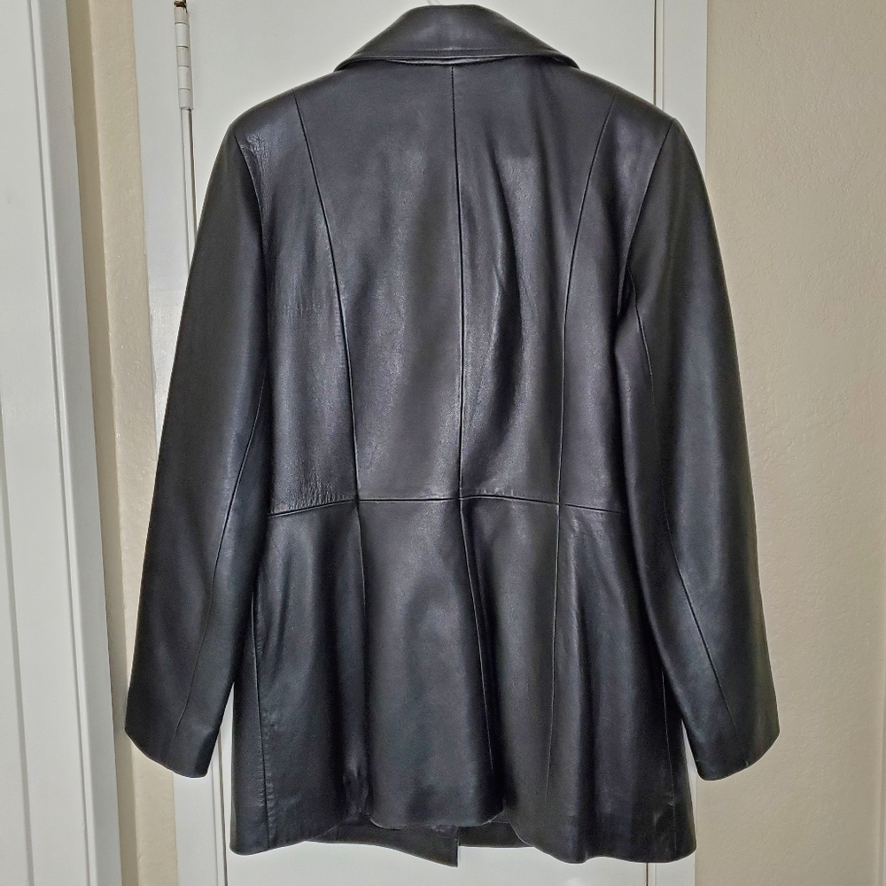 Siena Studio Women's Black Leather Jacket Size M - Picture 2 of 16